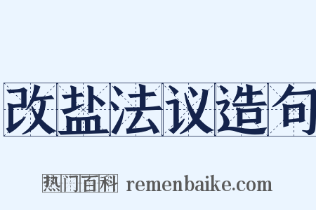 改盐法议造句是什么意思的图片